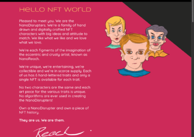 The Nanodisrupters NFT Portfolio